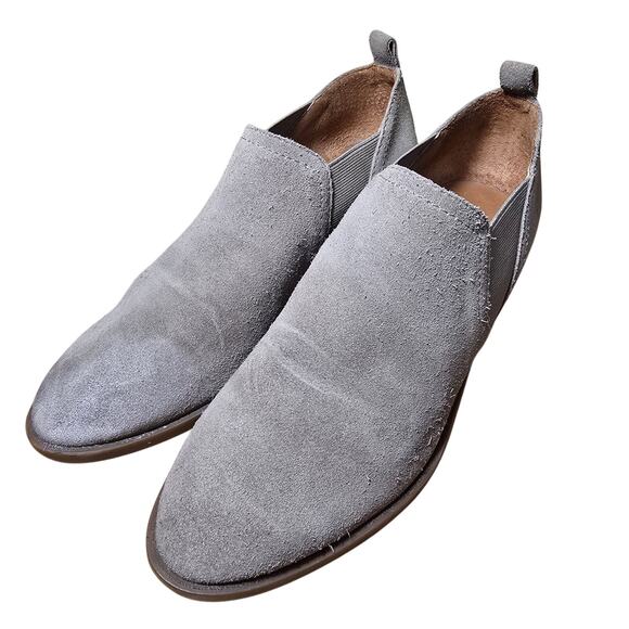 Lucky Brand Women's Fashion Fallon Boot Stonerock Oiled Suede Block Heel Size 8 - Picture 5 of 7